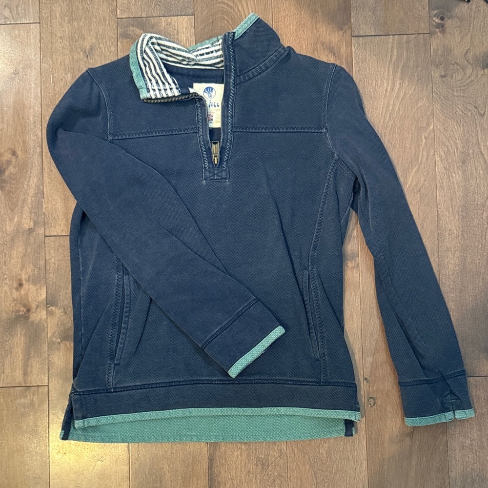 Fat Face Navy Jacket with Striped Details